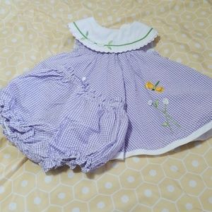 Little bitty purple dress with bloomers